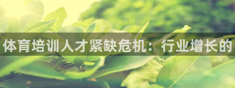 欧陆娱乐安全?：体育培训人才紧缺危机：行业增长的